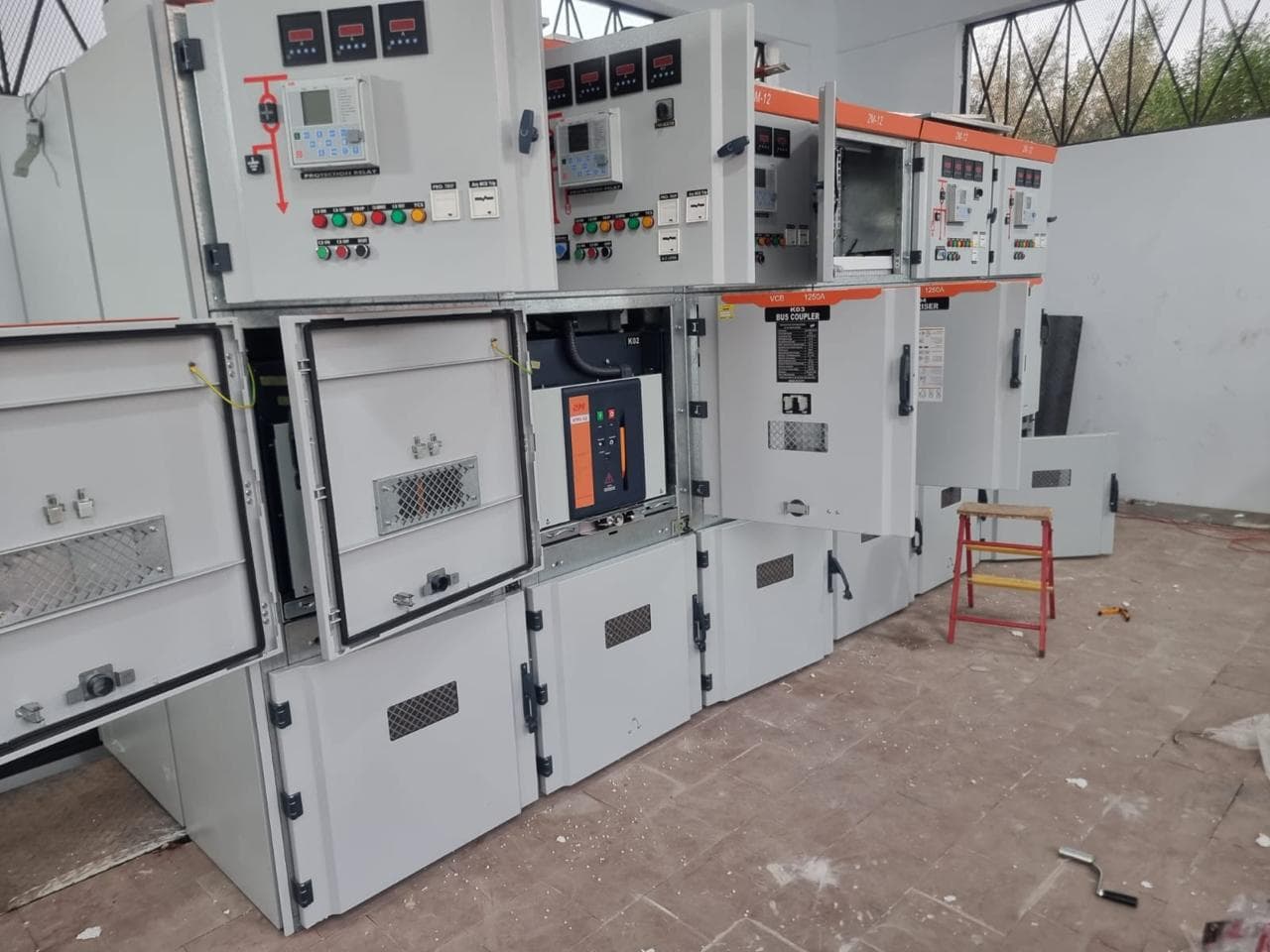 Switchgear panels installation